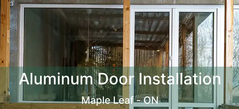  Aluminum Door Installation Maple Leaf - ON