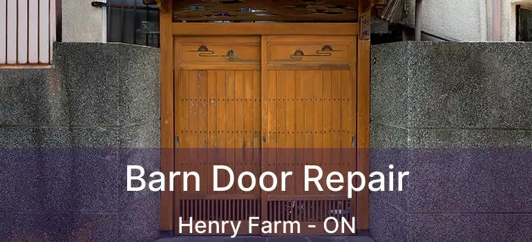  Barn Door Repair Henry Farm - ON
