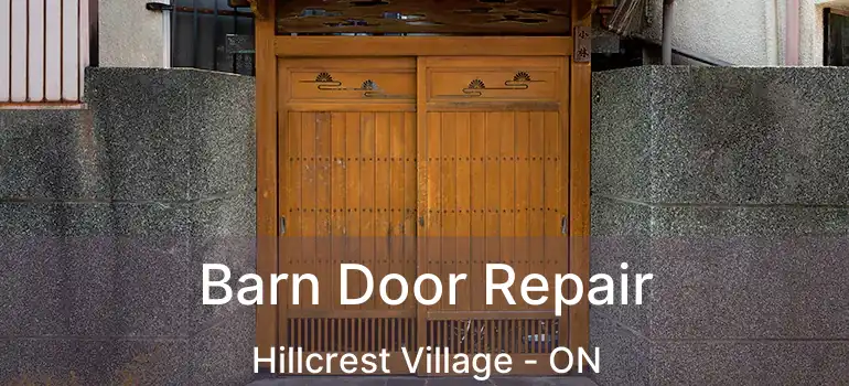  Barn Door Repair Hillcrest Village - ON