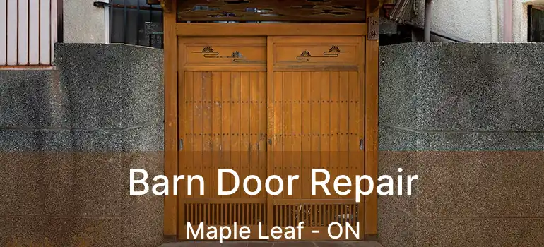  Barn Door Repair Maple Leaf - ON