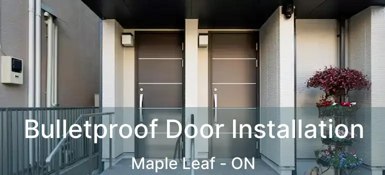  Bulletproof Door Installation Maple Leaf - ON