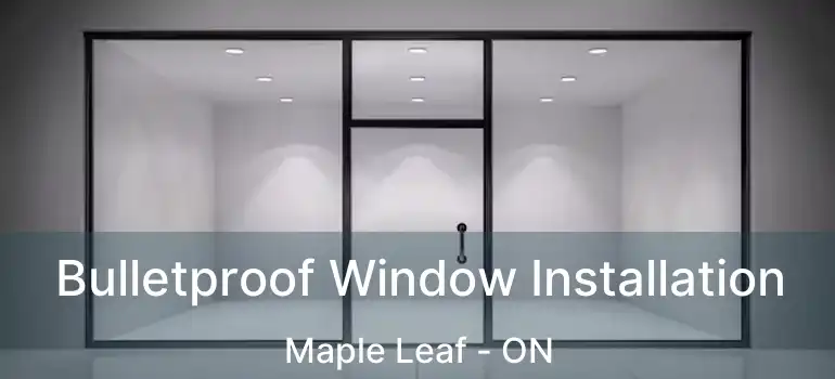  Bulletproof Window Installation Maple Leaf - ON