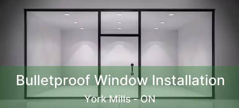  Bulletproof Window Installation York Mills - ON