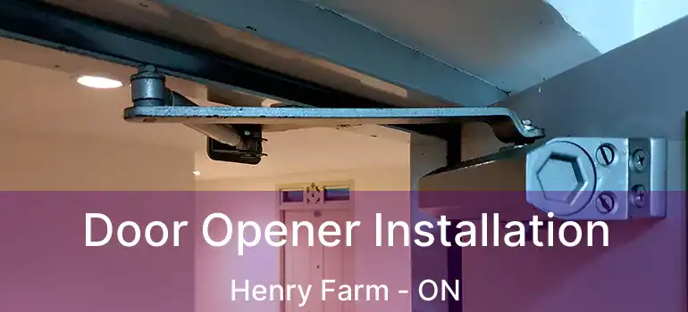  Door Opener Installation Henry Farm - ON