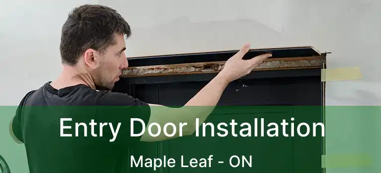  Entry Door Installation Maple Leaf - ON