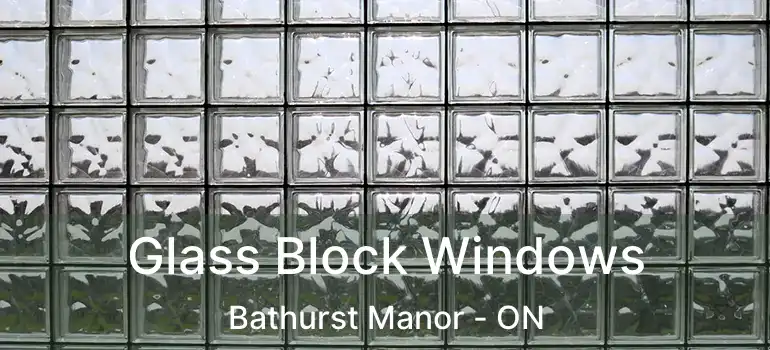  Glass Block Windows Bathurst Manor - ON