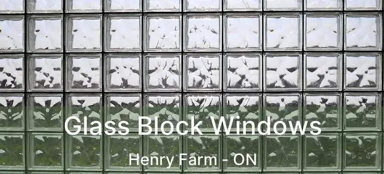  Glass Block Windows Henry Farm - ON
