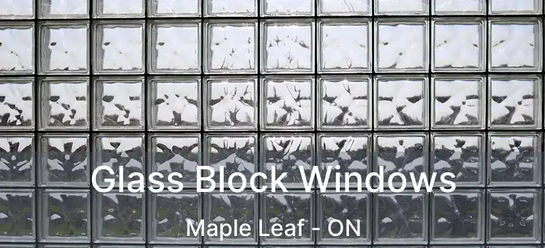  Glass Block Windows Maple Leaf - ON