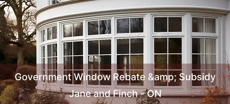  Government Window Rebate & Subsidy Jane and Finch - ON