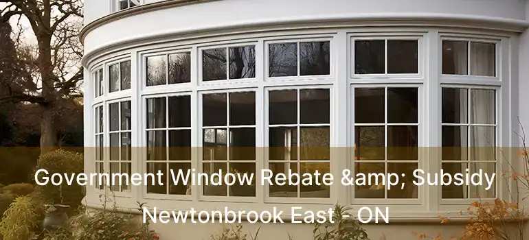  Government Window Rebate & Subsidy Newtonbrook East - ON