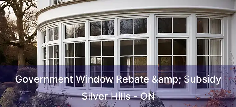  Government Window Rebate & Subsidy Silver Hills - ON