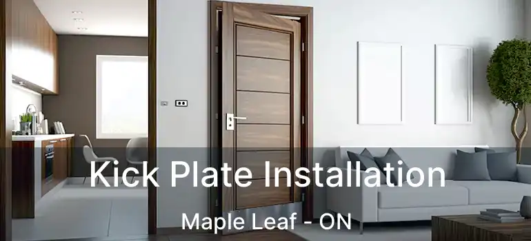  Kick Plate Installation Maple Leaf - ON