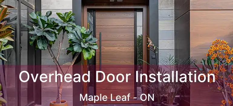  Overhead Door Installation Maple Leaf - ON