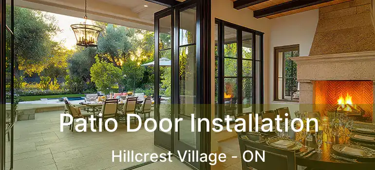  Patio Door Installation Hillcrest Village - ON