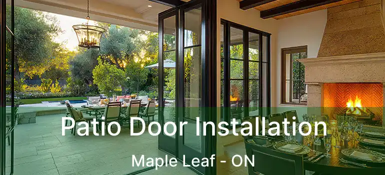 Patio Door Installation Maple Leaf - ON