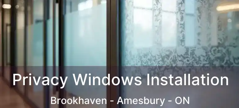  Privacy Windows Installation Brookhaven - Amesbury - ON