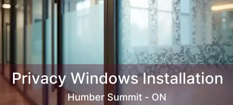  Privacy Windows Installation Humber Summit - ON