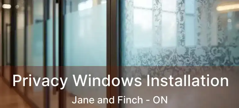  Privacy Windows Installation Jane and Finch - ON