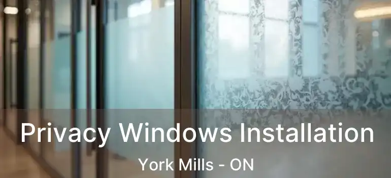  Privacy Windows Installation York Mills - ON