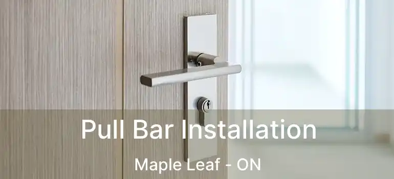  Pull Bar Installation Maple Leaf - ON