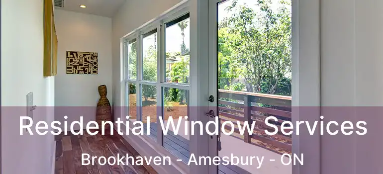  Residential Window Services Brookhaven - Amesbury - ON