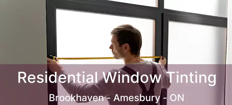  Residential Window Tinting Brookhaven - Amesbury - ON