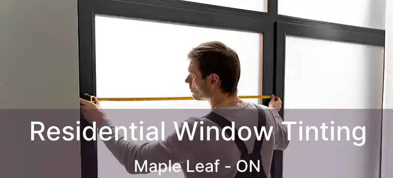  Residential Window Tinting Maple Leaf - ON