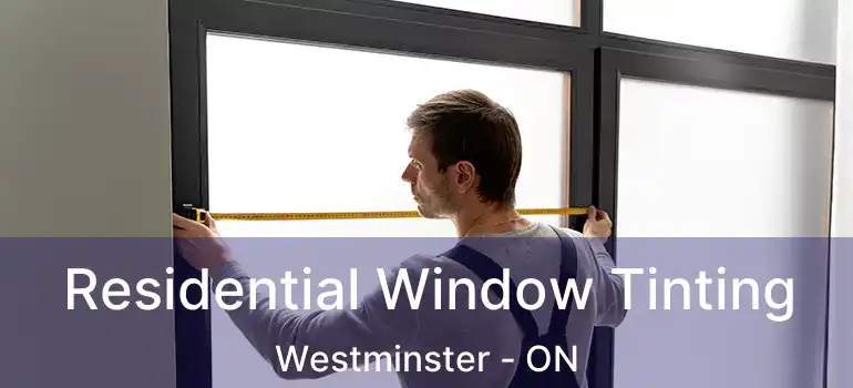  Residential Window Tinting Westminster - ON