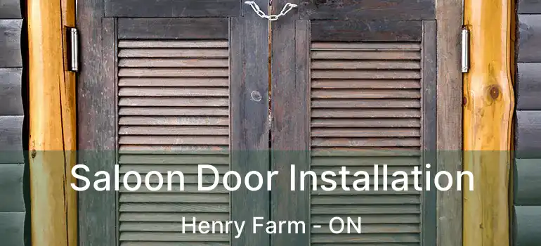  Saloon Door Installation Henry Farm - ON
