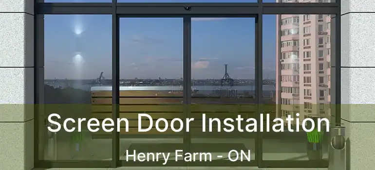  Screen Door Installation Henry Farm - ON