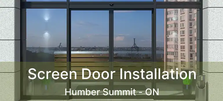  Screen Door Installation Humber Summit - ON