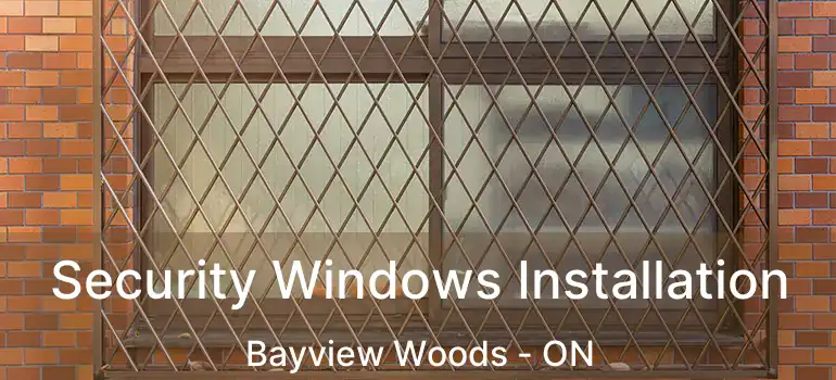  Security Windows Installation Bayview Woods - ON