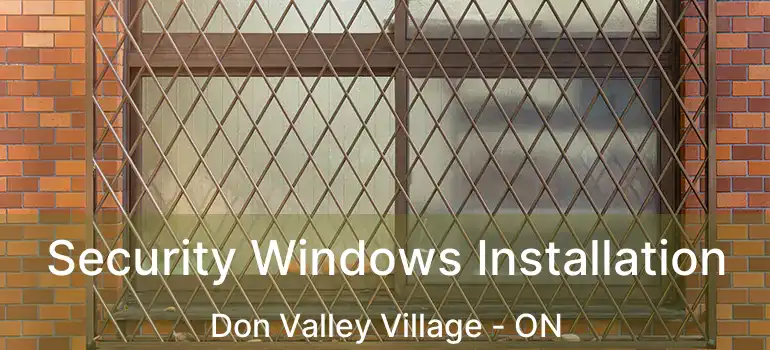  Security Windows Installation Don Valley Village - ON