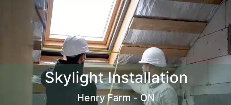  Skylight Installation Henry Farm - ON