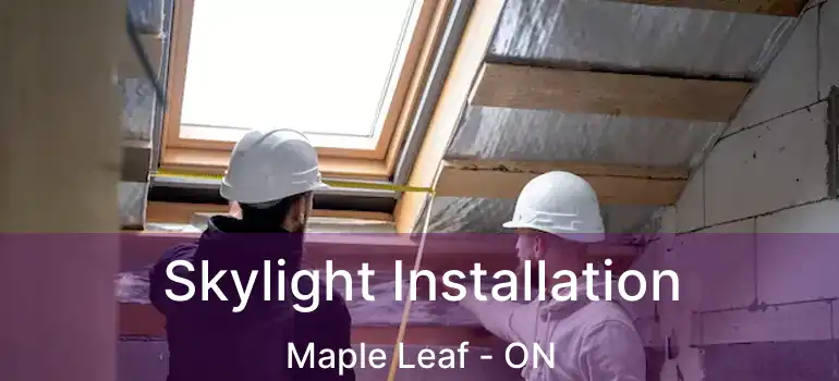  Skylight Installation Maple Leaf - ON