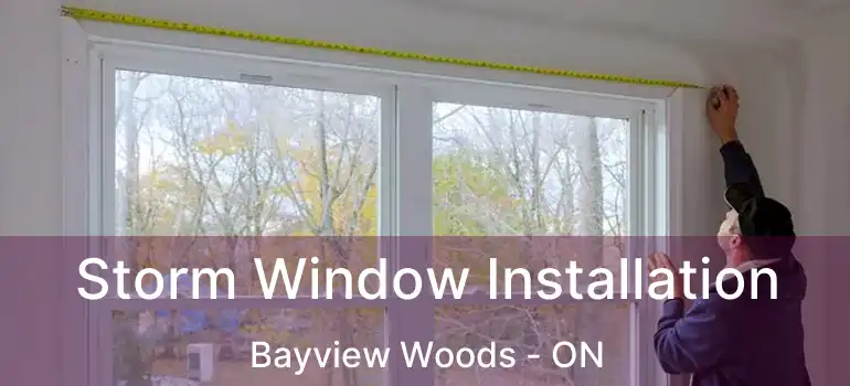  Storm Window Installation Bayview Woods - ON