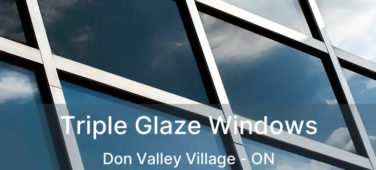  Triple Glaze Windows Don Valley Village - ON