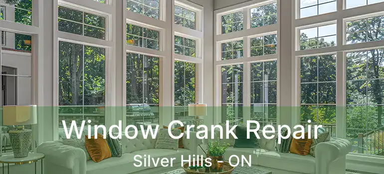  Window Crank Repair Silver Hills - ON