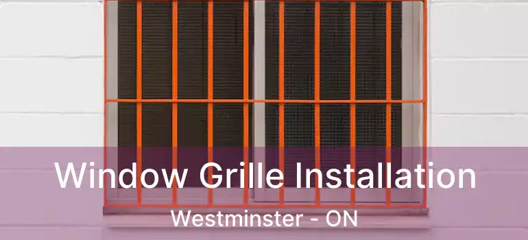  Window Grille Installation Westminster - ON