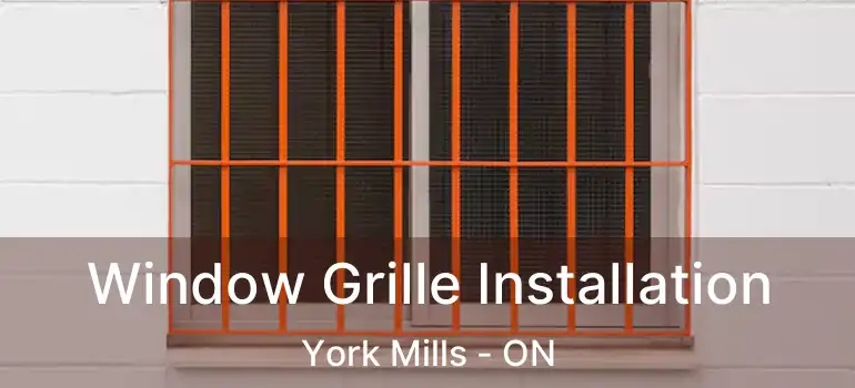  Window Grille Installation York Mills - ON