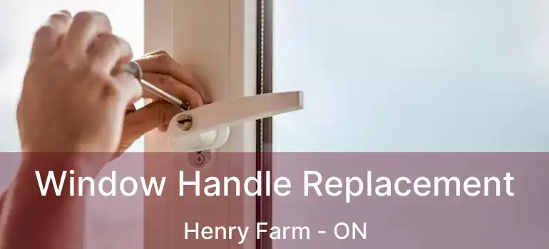  Window Handle Replacement Henry Farm - ON