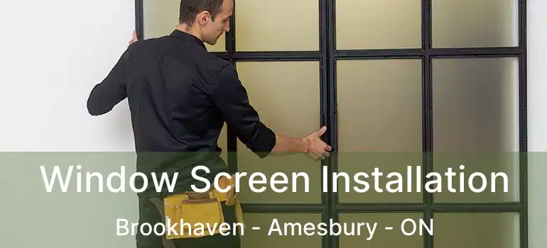  Window Screen Installation Brookhaven - Amesbury - ON