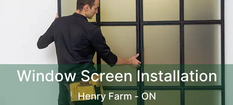  Window Screen Installation Henry Farm - ON