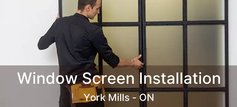  Window Screen Installation York Mills - ON
