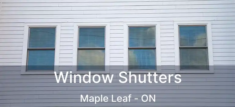  Window Shutters Maple Leaf - ON