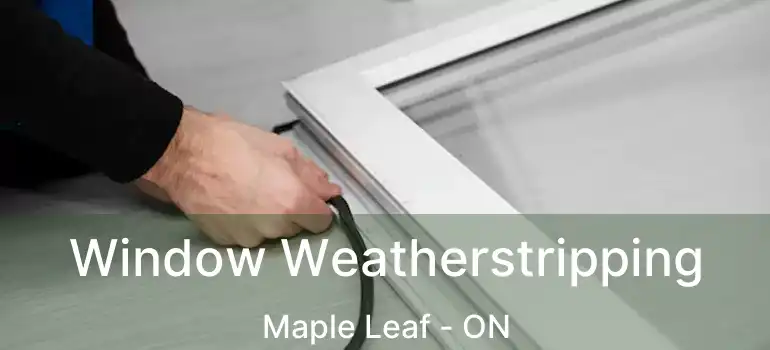  Window Weatherstripping Maple Leaf - ON